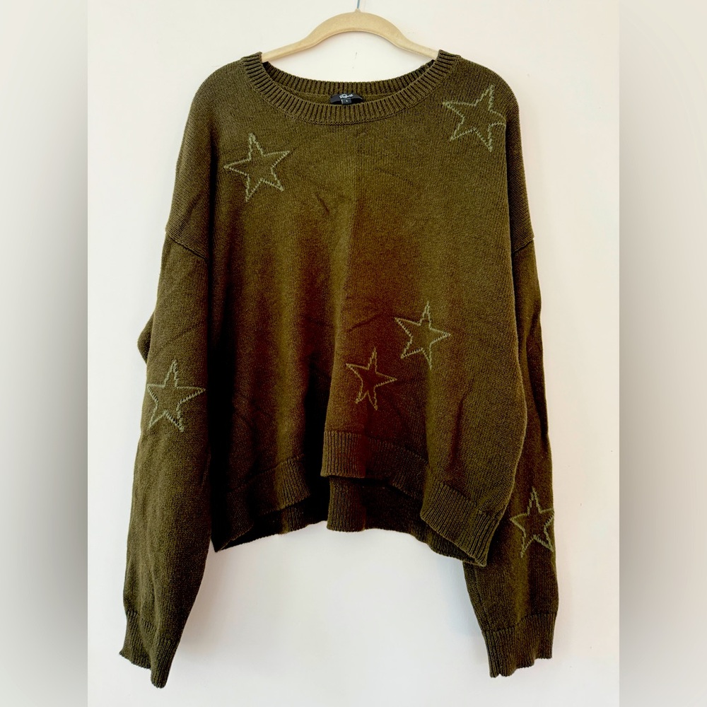 Rails Olive Green Perci Sweater Large 
95% cotton 5% cashmere